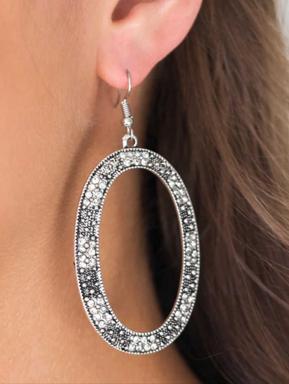 Paparazzi Rhinestone Rebel Dangle Earrings New